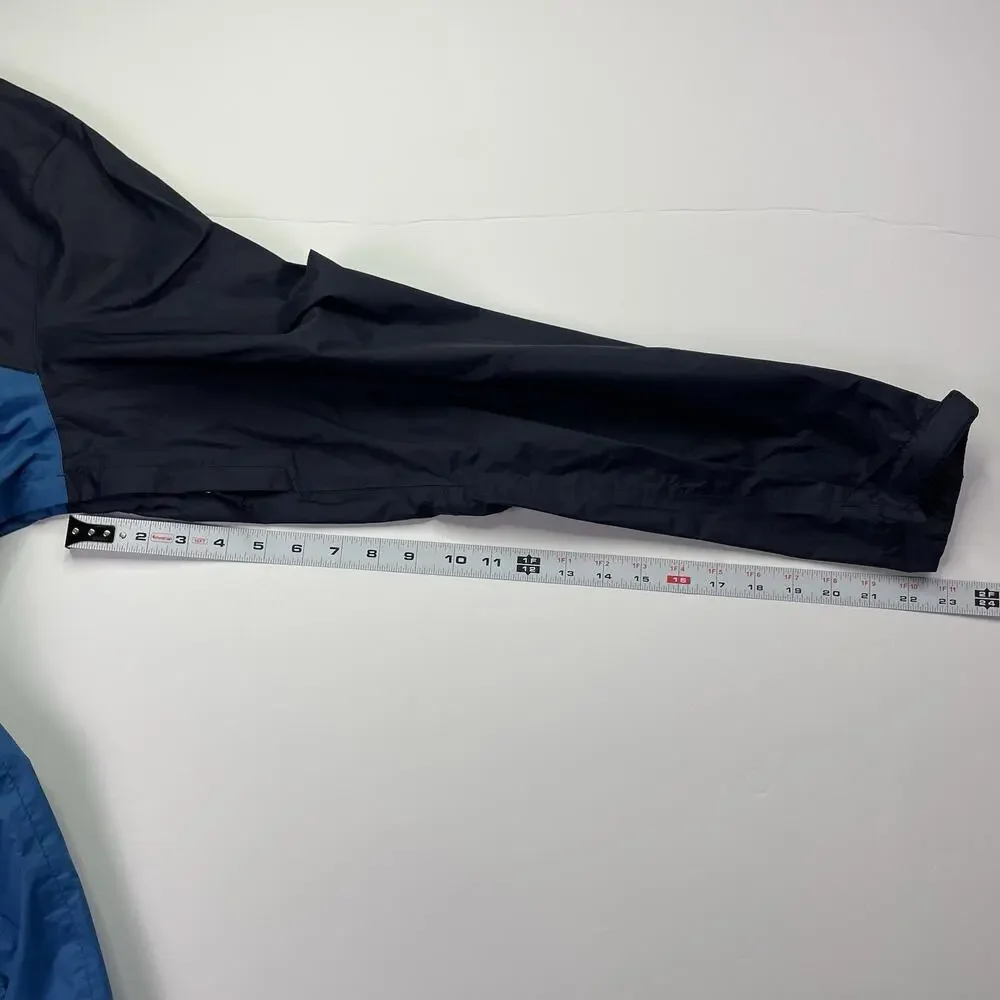 North Face Venture 2 Jacket Mens Large With Hood Blue Colorblock Two Tone